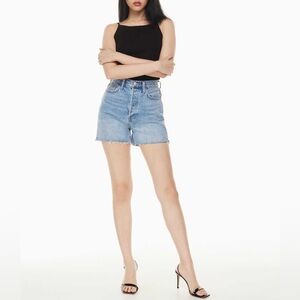 Denim Forum The Yoko Hi-rise Mid-thigh Denim Short from Aritzia
